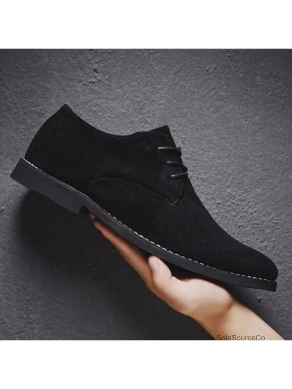 Men's Suede Pointed Toe Oxford Dress Shoes Wingtip Business Casual